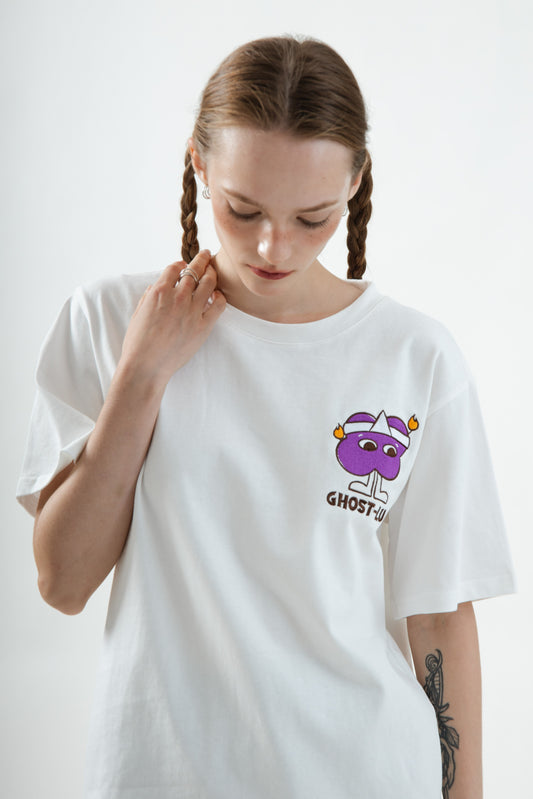 LULU Halloween Creepin' It Real Tee (White)