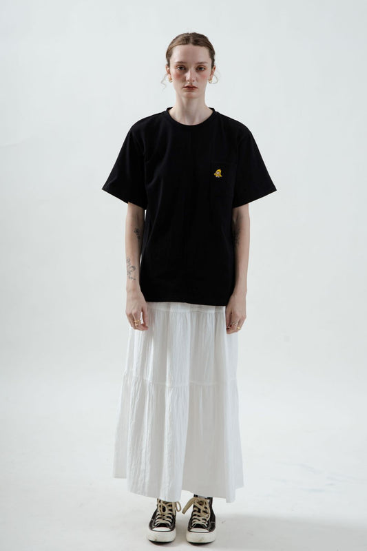 LULU Banana Embroidery Oversize Tee (Black)