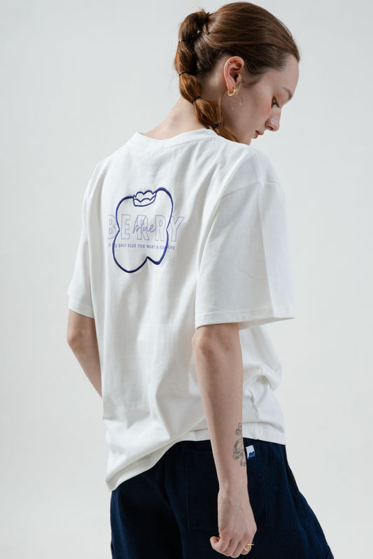 BLULU Berry Embroidery Graphic Tee (White)