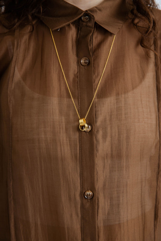 Twin Loop Necklace (Gold)