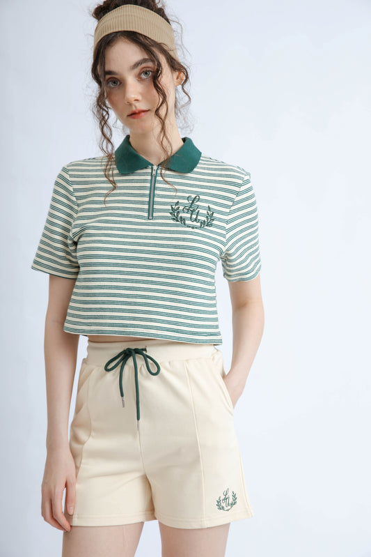 LULU Casual Drawstring Shorts (Beige)