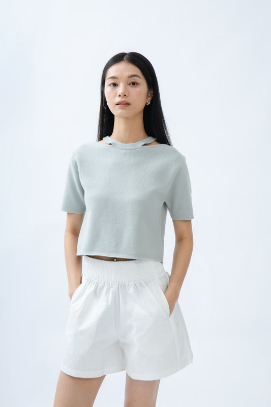 Cozy A-Line Shorts (White)