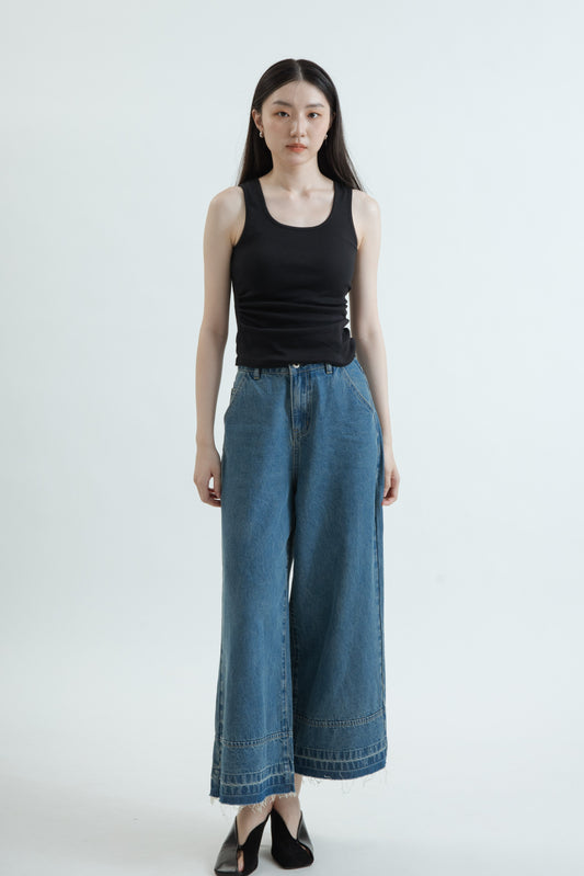 Basic Gathered Waist Tank Top