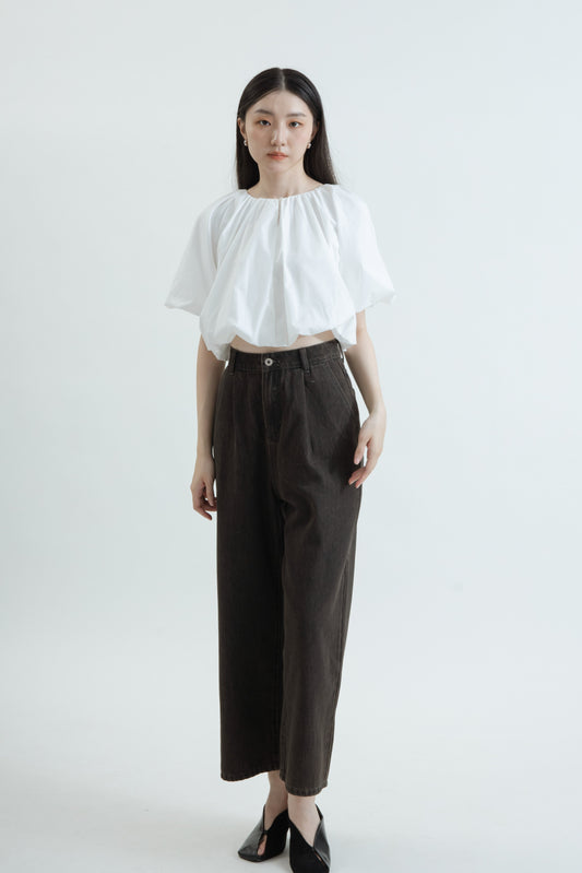 Vintage Straight Cut Jeans (Denim Black)