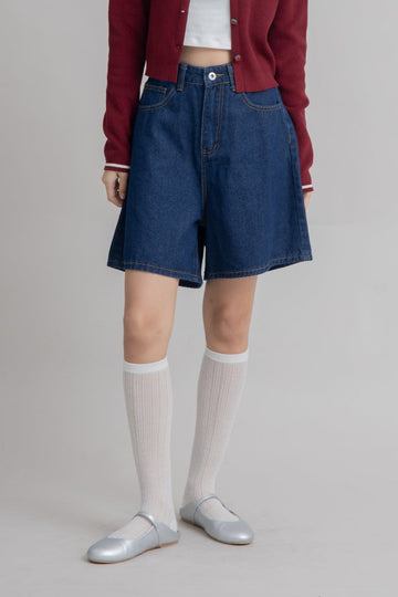 LULU Little Joys Matter Shorts (Denim)