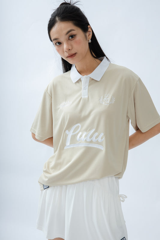 LULU Polo Embroidery Jersey (Beige)
