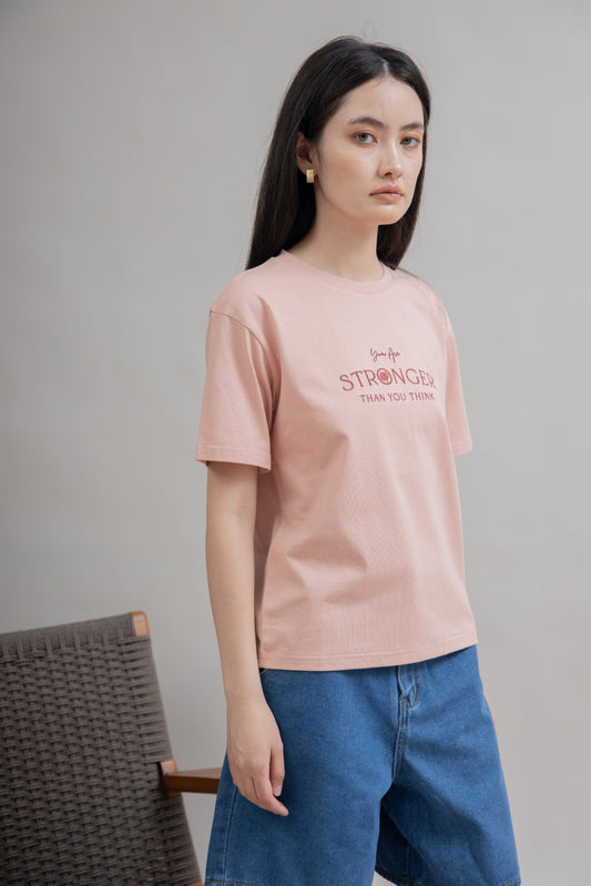 You Are Stronger Than You Think Tee (Pink)