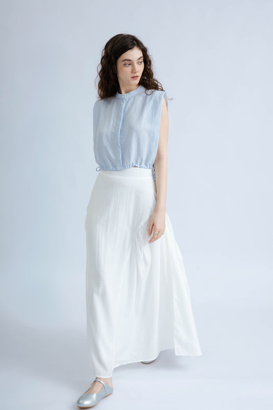 Swan Flare Long Skirt (Ivory)