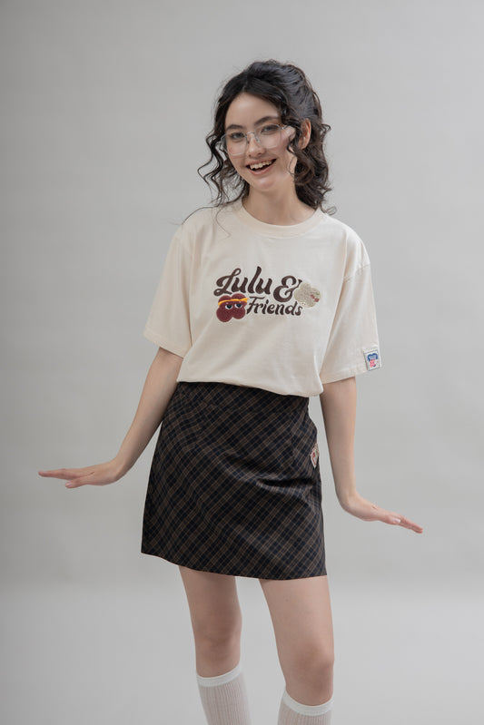 LULU Plaid A-Line Skirt (Plaid)