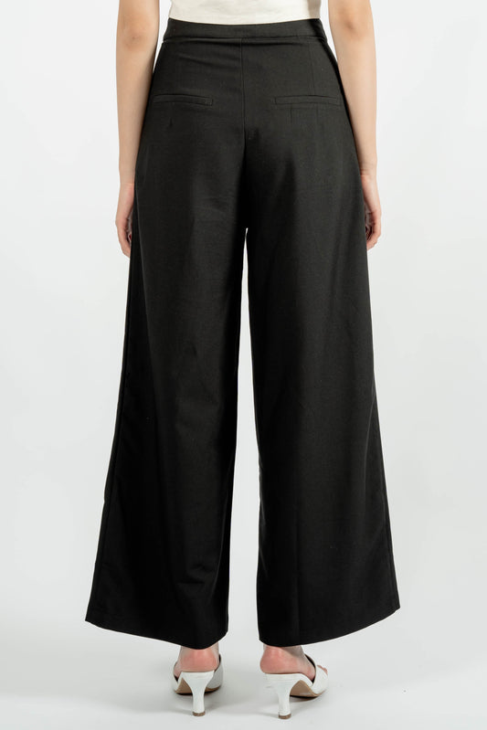 Lena Straight Cut Trousers (Black)