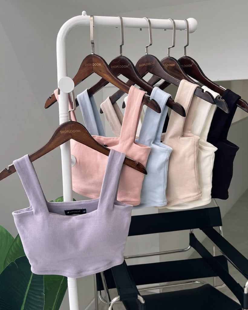 Classic Square Neck Crop Tank Top 2.0