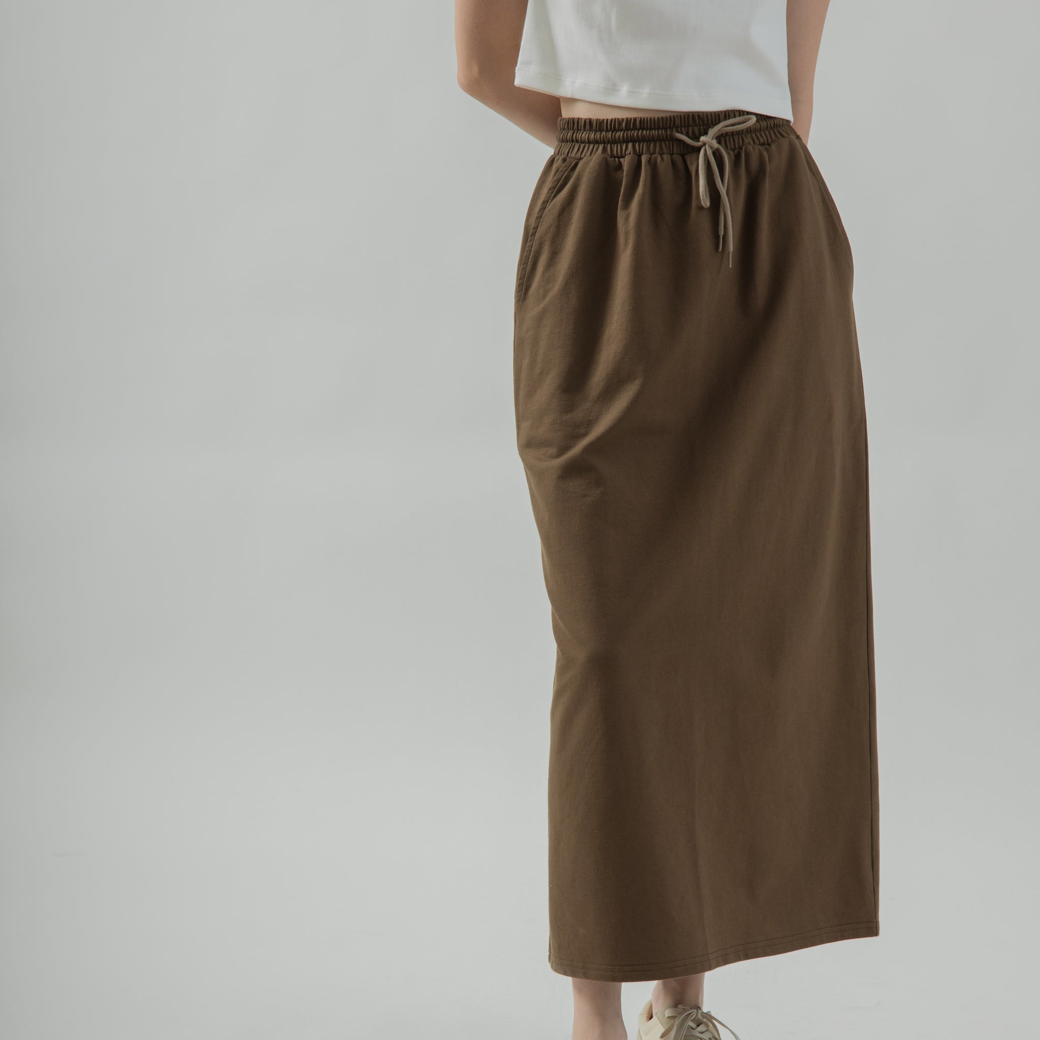 Elastic Long Cotton Skirt