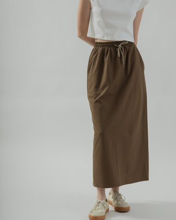 Elastic Long Cotton Skirt