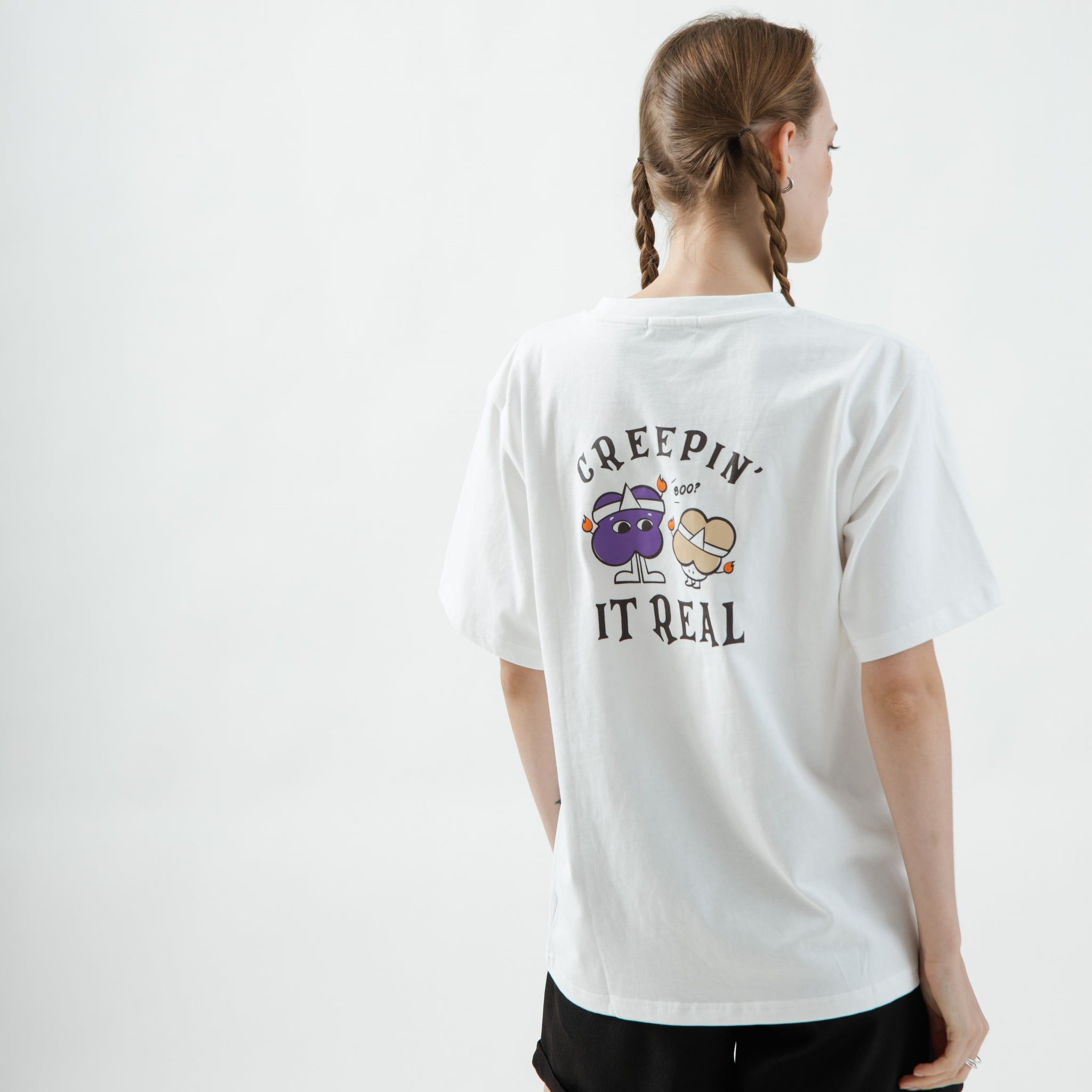 LULU Halloween Creepin' It Real Tee (White)