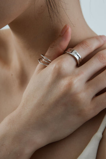 Grace Layered Plated Ring (Silver)
