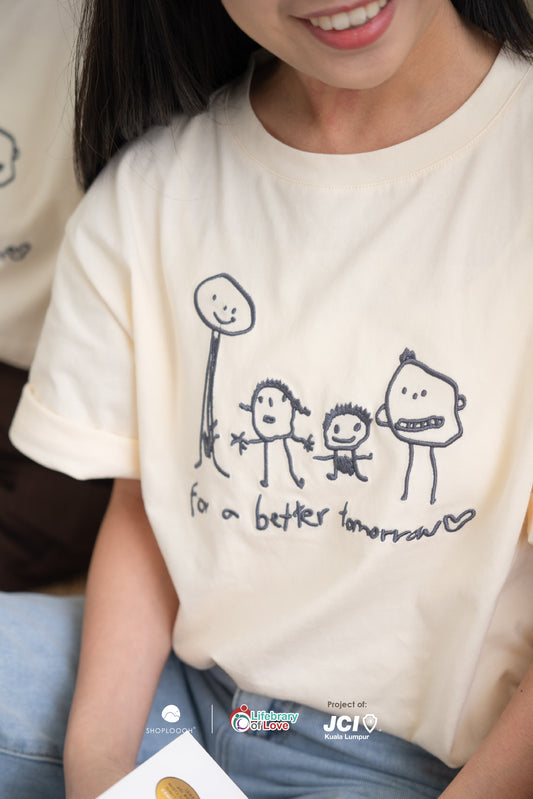 SHOPLOOOH For A Better Tomorrow Tee (Beige)