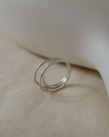 Leah Triple Hoop Plated Ring (Silver)