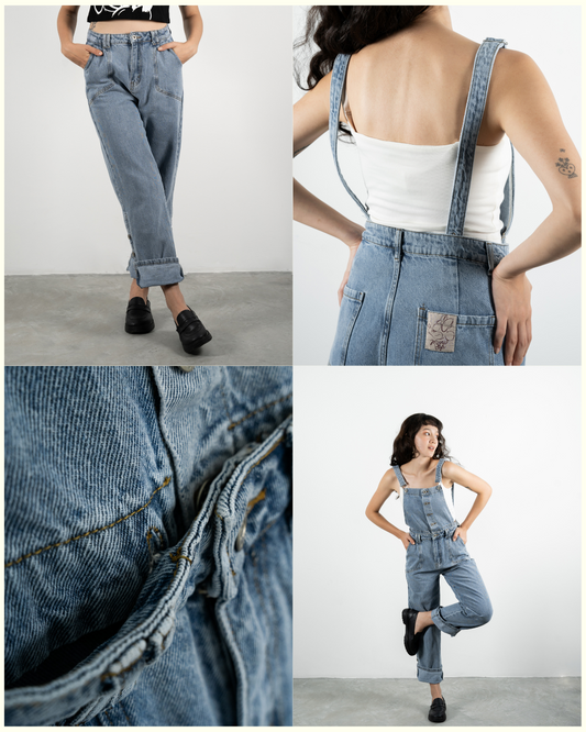 Two Way Minnie Mouse Dungaree (Denim)