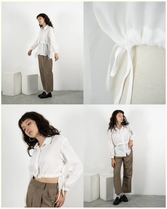 Multi-Wear Textured Shirt (White)