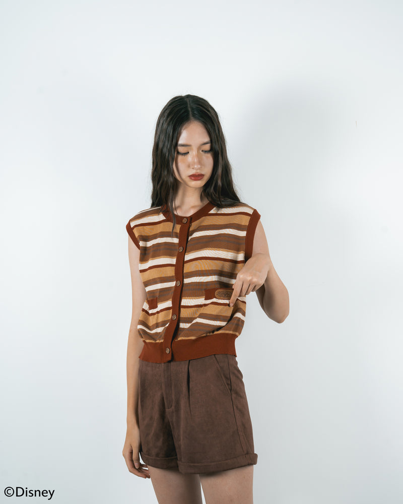 Pinocchio Label Sleeveless Knit Vest (Stripe)