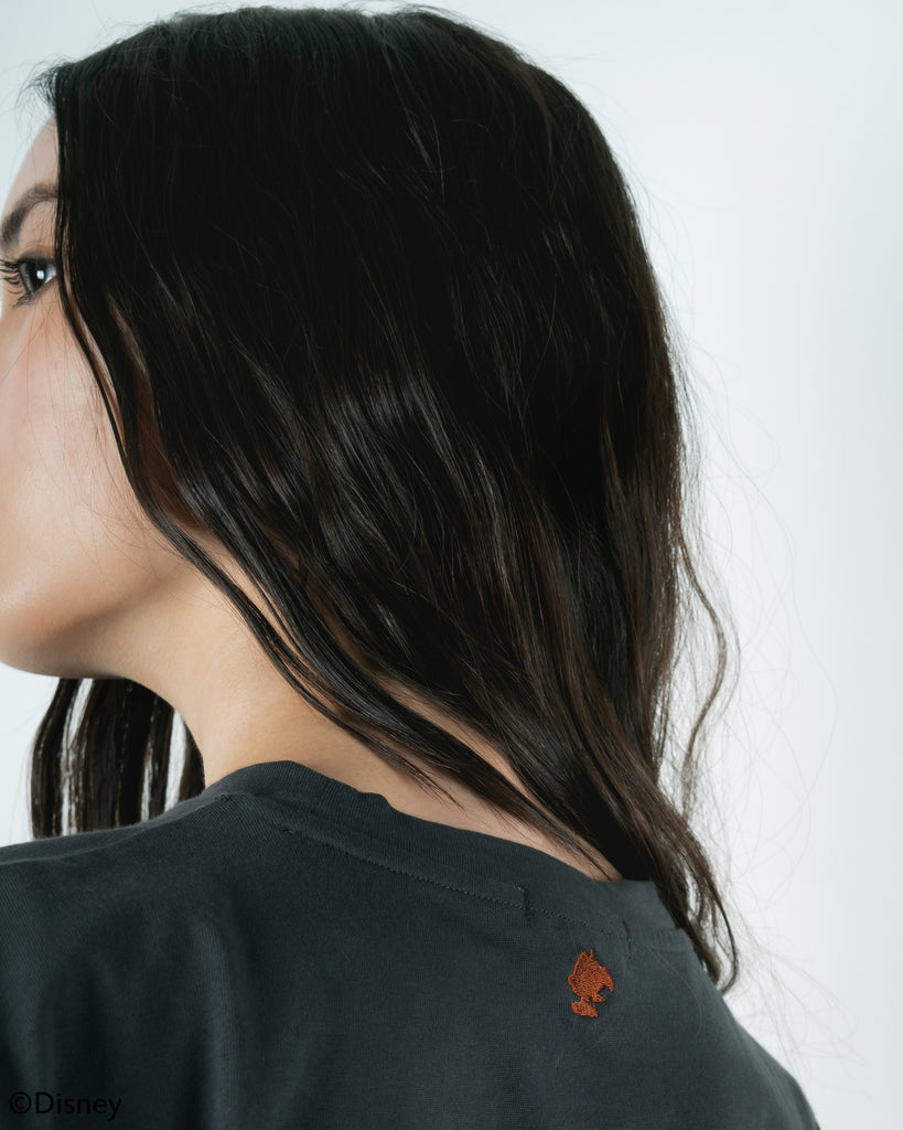 Pinocchio Embroidery Tee (Dark Grey)