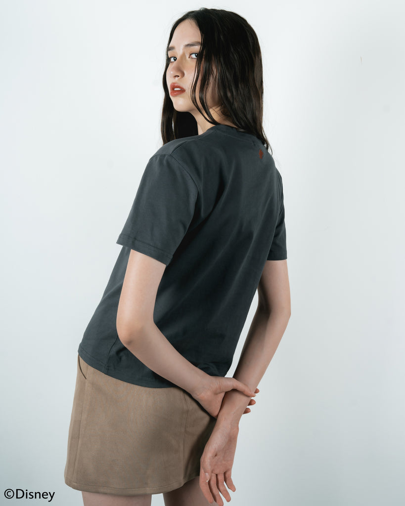 Pinocchio Embroidery Tee (Dark Grey)