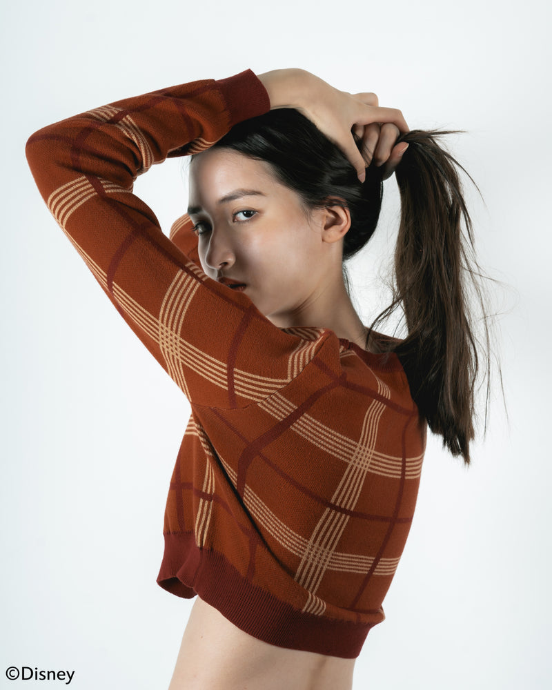Pinocchio Label Plaid Sweater (Plaid)