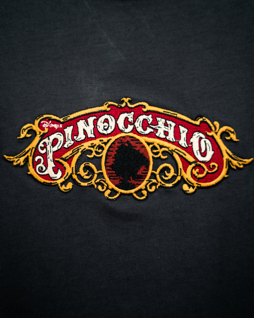Pinocchio Embroidery Tee (Dark Grey)