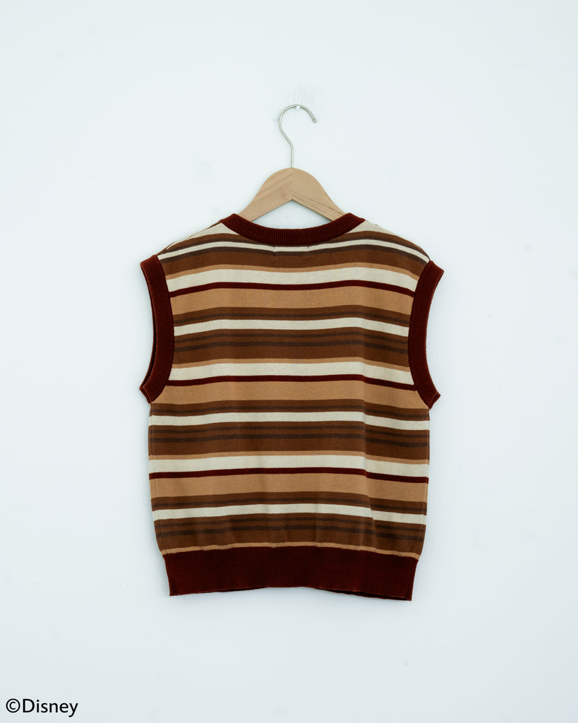 Pinocchio Label Sleeveless Knit Vest (Stripe)