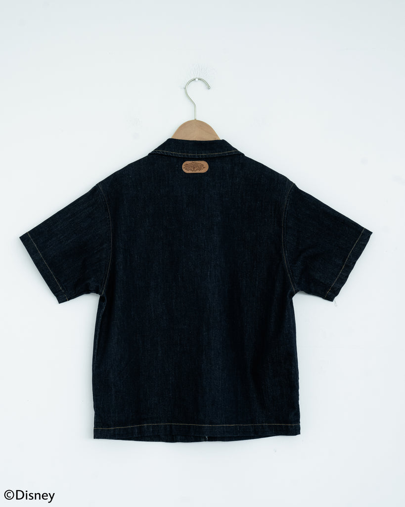 Pinocchio Notch Collar Denim Top (Denim)