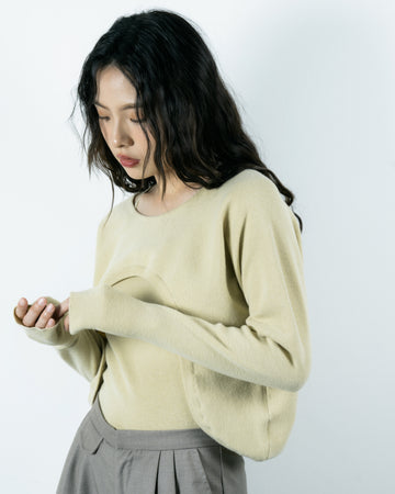 Multi-Wear Long Sleeve Knit Top (Avocado)