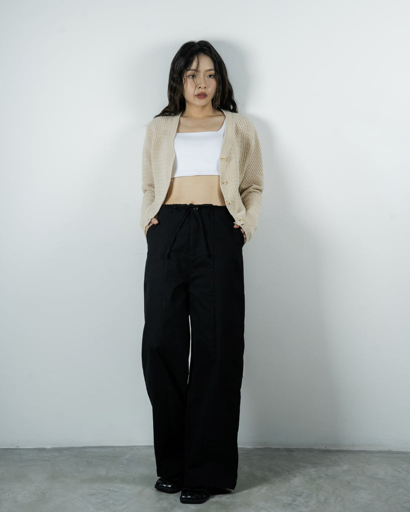 Mika Wide Leg Pants (Black)