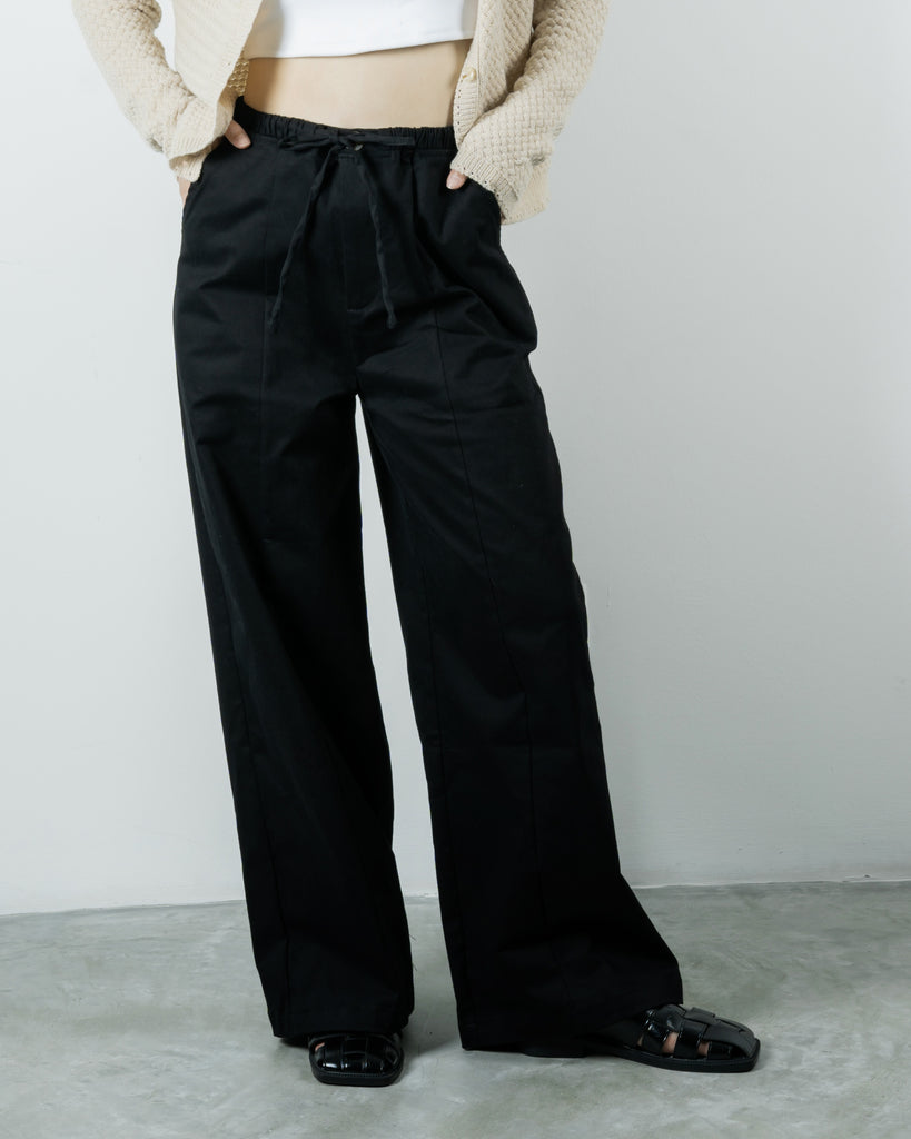 Mika Wide Leg Pants (Black)