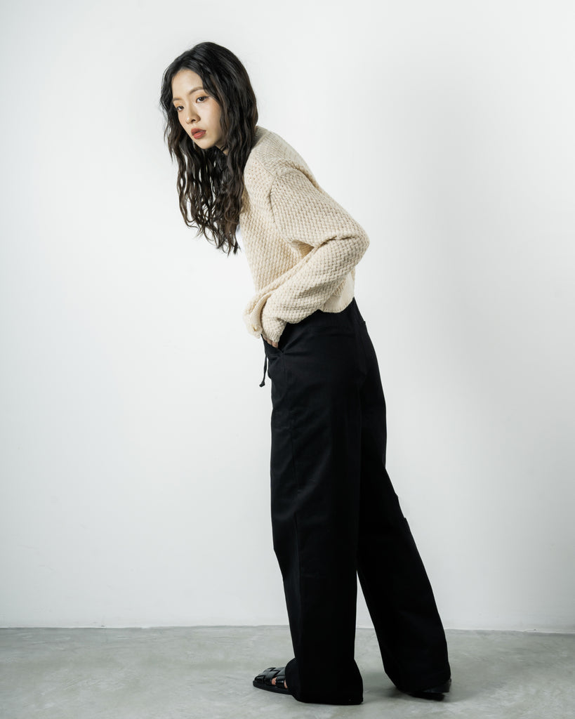 Mika Wide Leg Pants (Black)