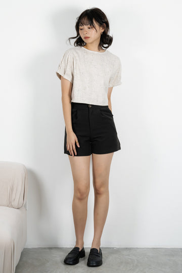 Yves Wide Legs Shorts (Black)