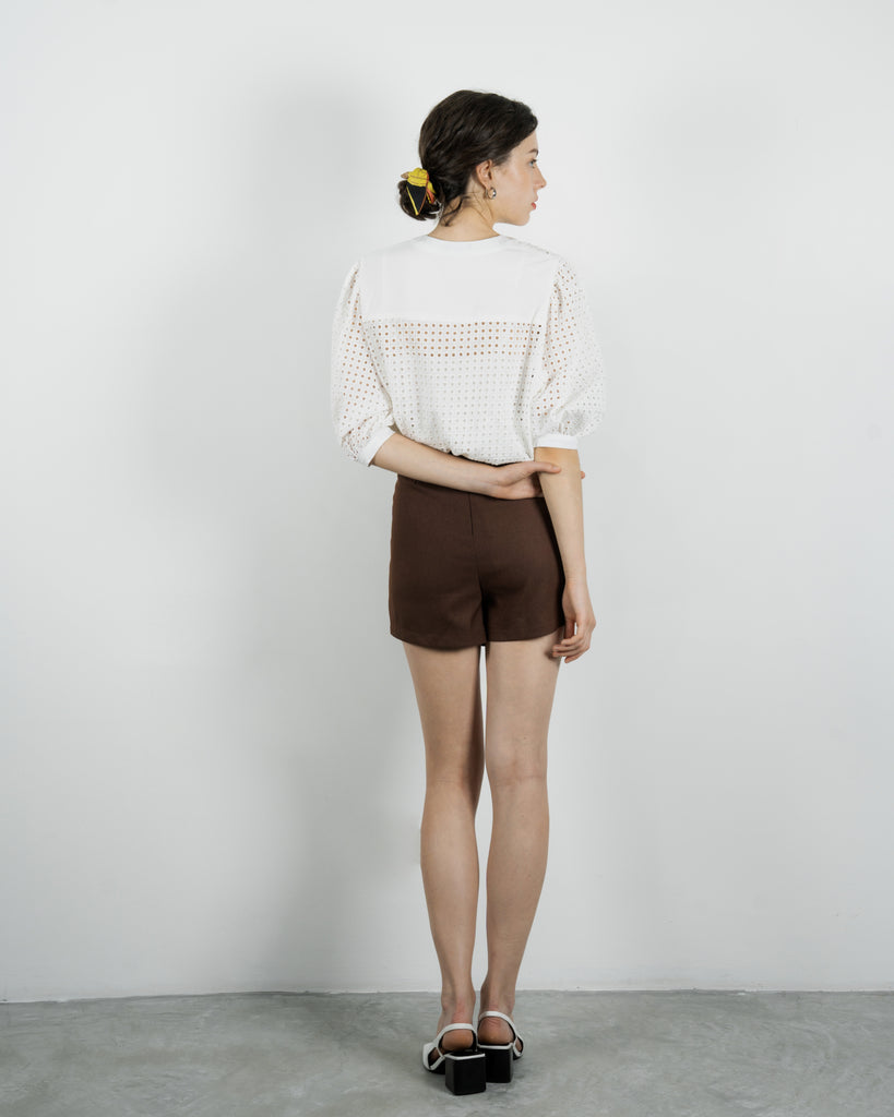 Harrey Pocket Overlap Skort (Brown)