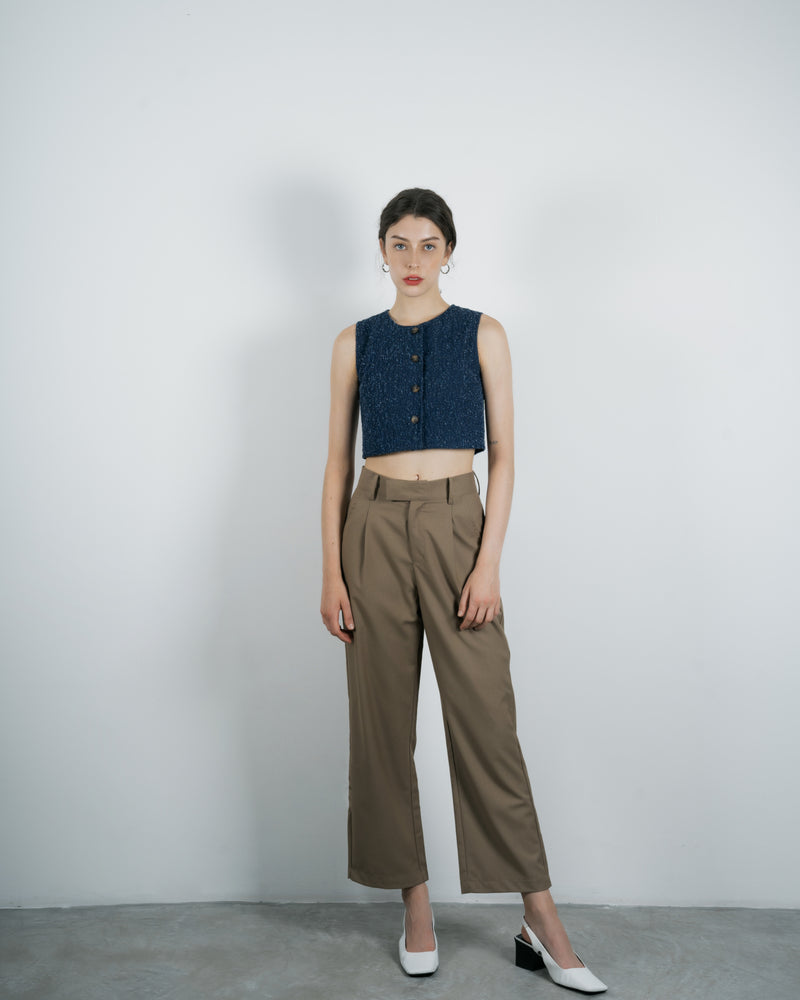 Caelan Denim Sleeveless Tank Top (Denim)