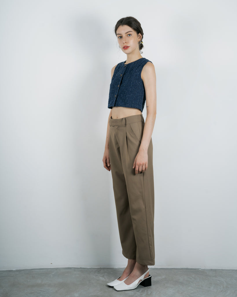 Caelan Denim Sleeveless Tank Top (Denim)