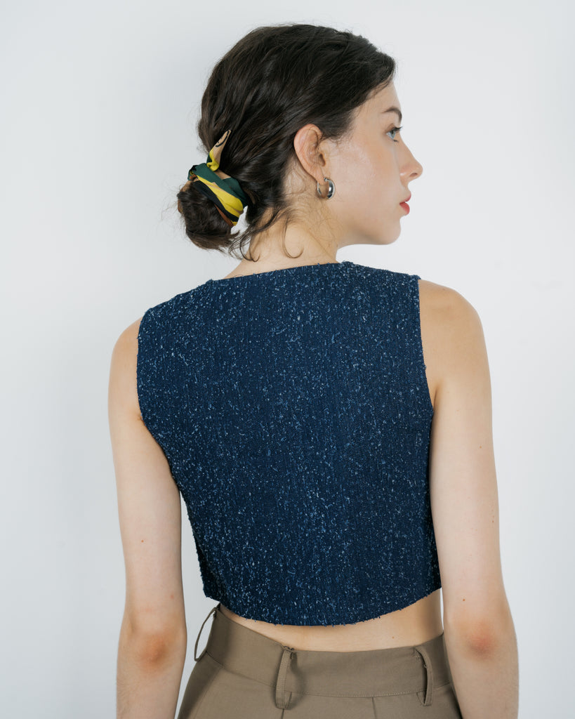 Caelan Denim Sleeveless Tank Top (Denim)
