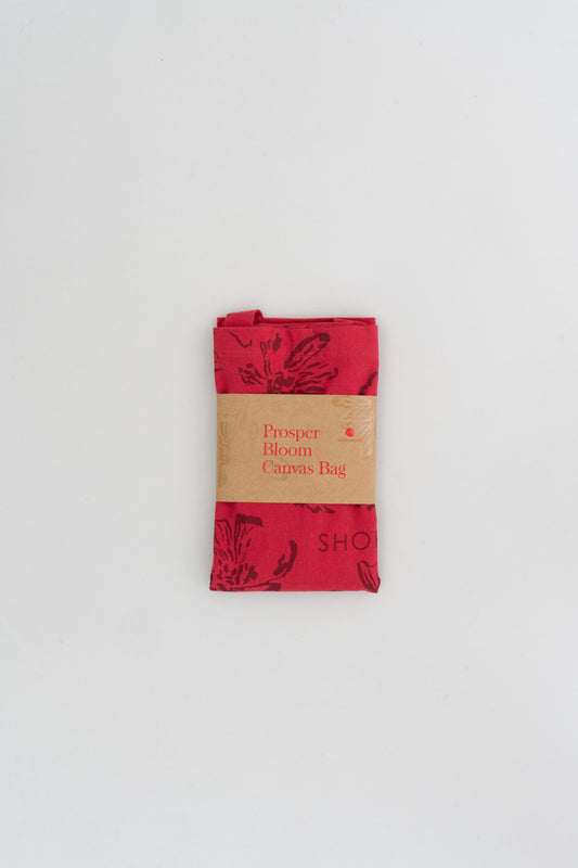 Prosper Bloom Canvas Bag (Red)