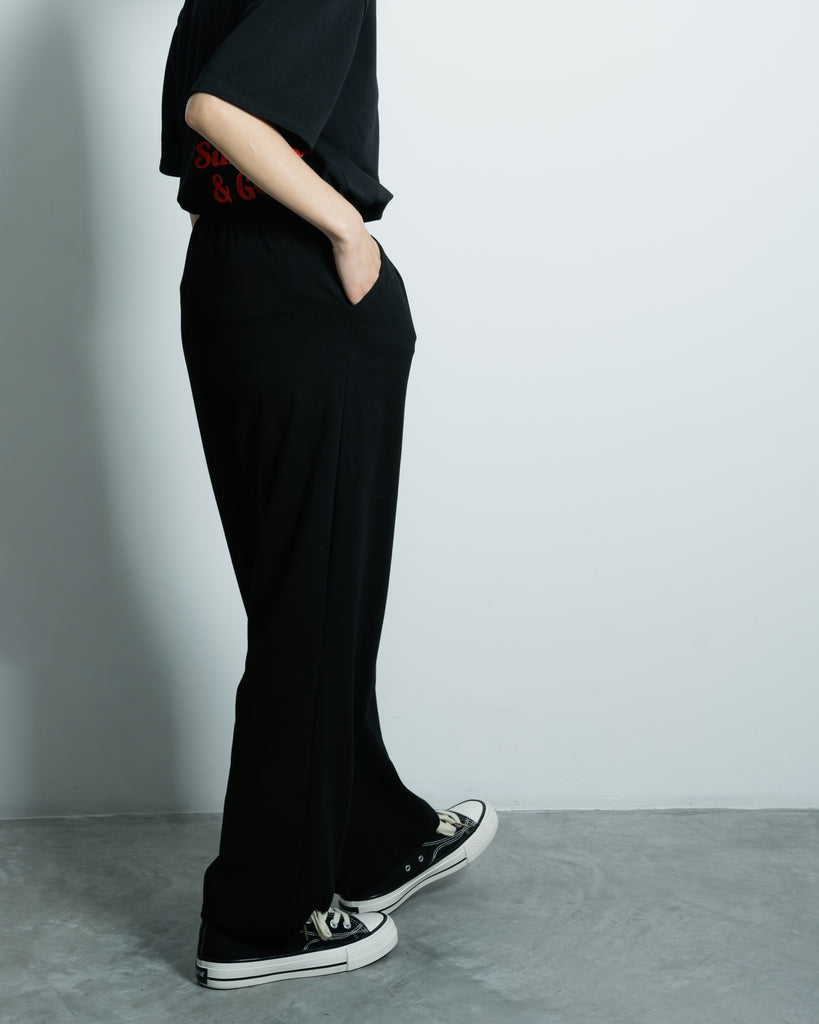 Elastic Casual Pants (Black)