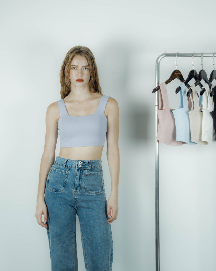 Classic Square Neck Crop Tank Top 2.0