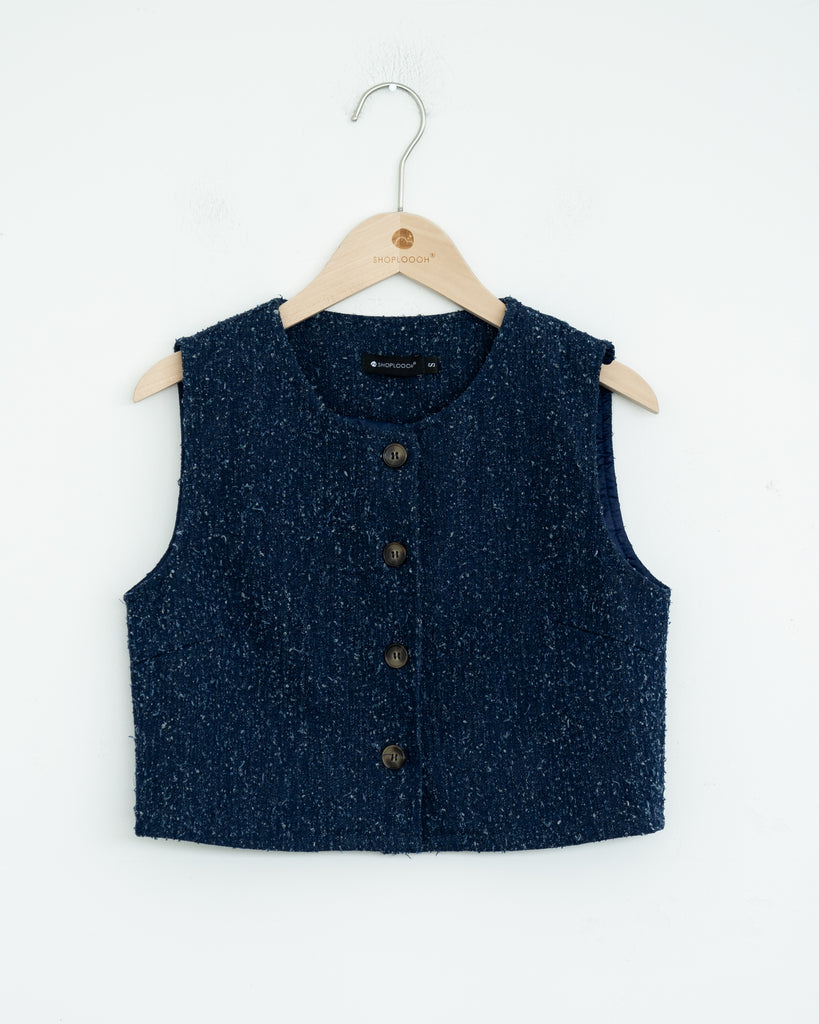 Caelan Denim Sleeveless Tank Top (Denim)
