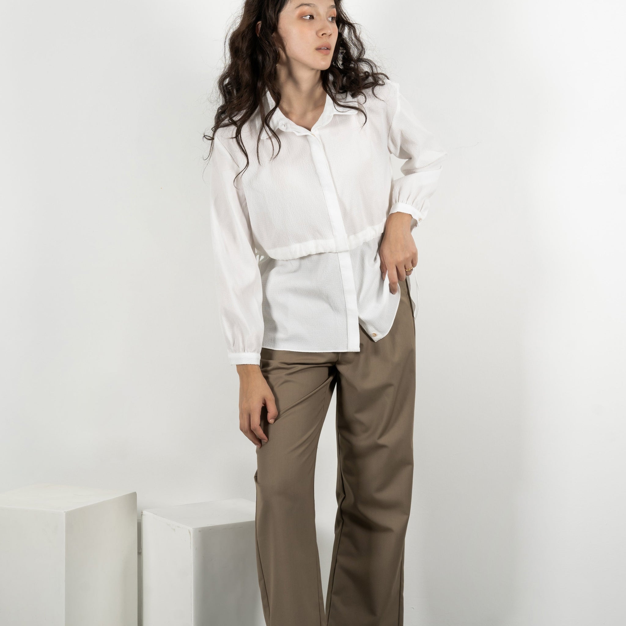 Multi-Wear Textured Shirt (White)