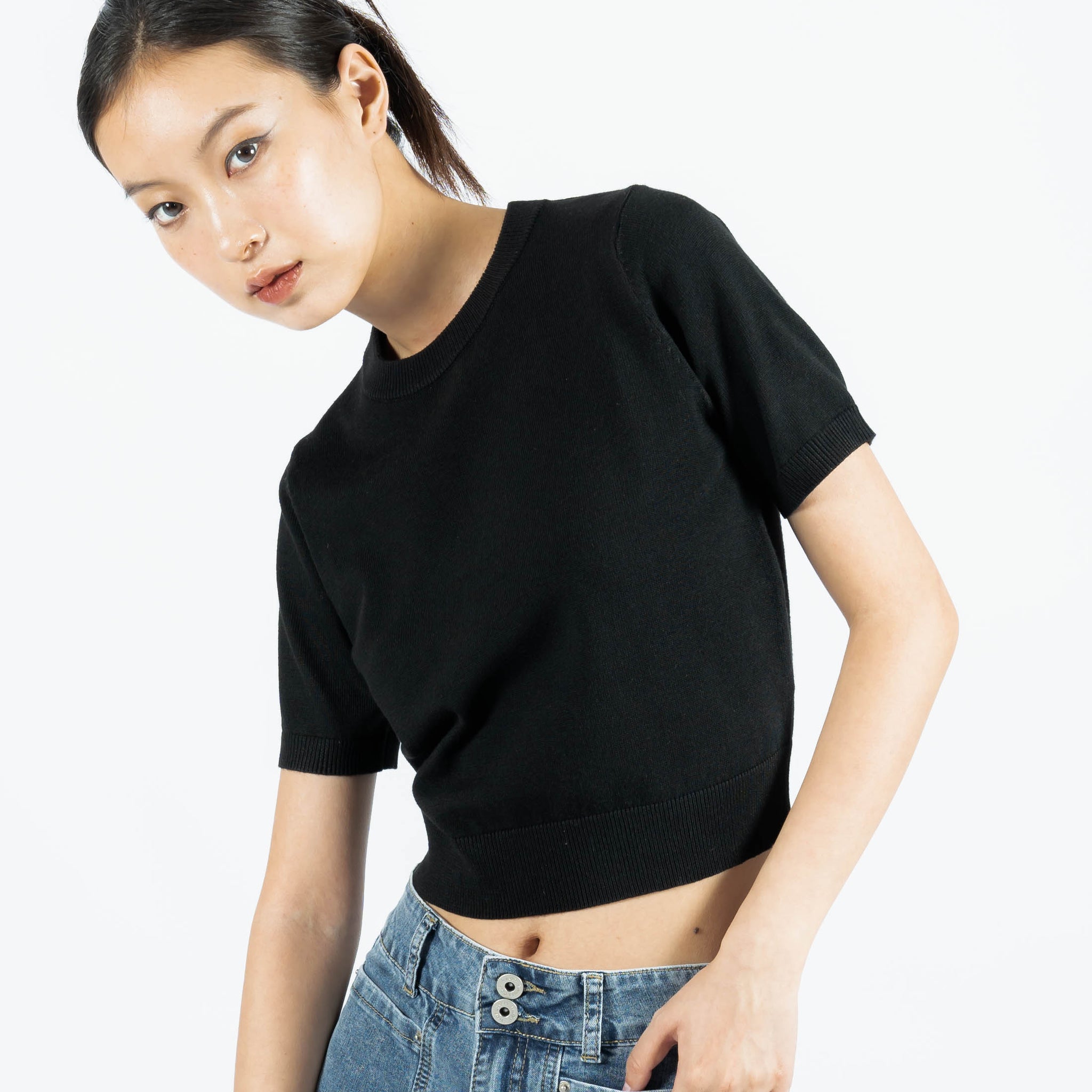 Basic Ribbed Knit Top