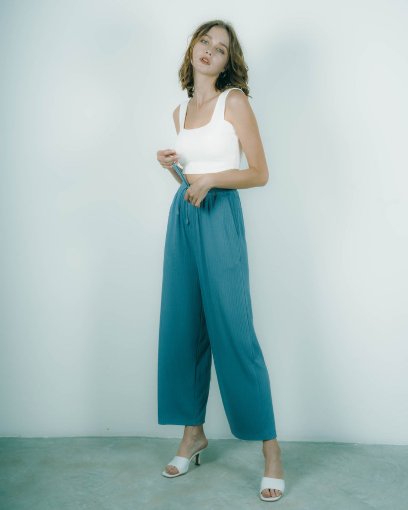 Cozy Loose Fit Pants (Blue)