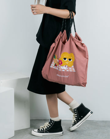 LULU Embroidery Bag (Dusty Pink)