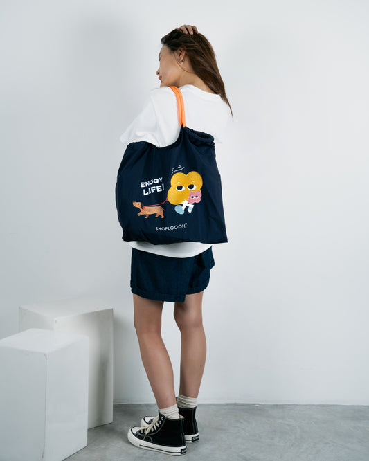 LULU Embroidery Bag (Navy)