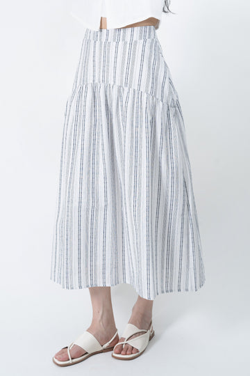 Kaia Flare Maxi Skirt (Striped)