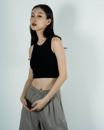 Ribbed Sleeveless Bra Top